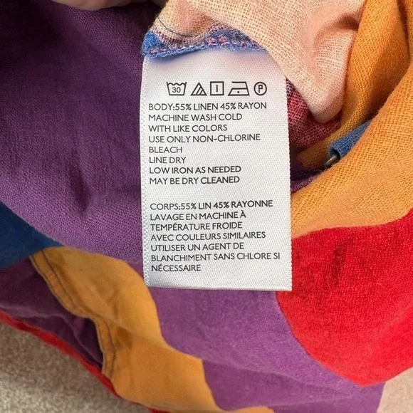 URBAN OUTFITTERS Overalls Women's XS Colorful Linen Jumpsuit - Picture 11 of 12